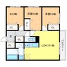 WELL BRIGHT朝日 RESIDENCE 3LDKの間取り