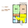 シャロームⅡ 2DKの間取り