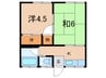 ハイツ会沢 2Kの間取り