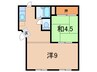 錦マンション 1LDKの間取り