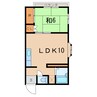 サンハイツ（末広町） 1LDKの間取り