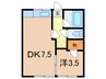 青葉東レジデンス　つばき 1DKの間取り