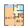 青葉東レジデンス　つばき 1DKの間取り