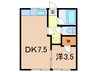 青葉東レジデンス　つばき 1DKの間取り