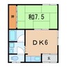 大山貸家 1DKの間取り