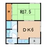 大山貸家 1DKの間取り