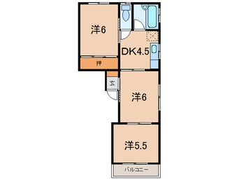 間取図 コーポやまき