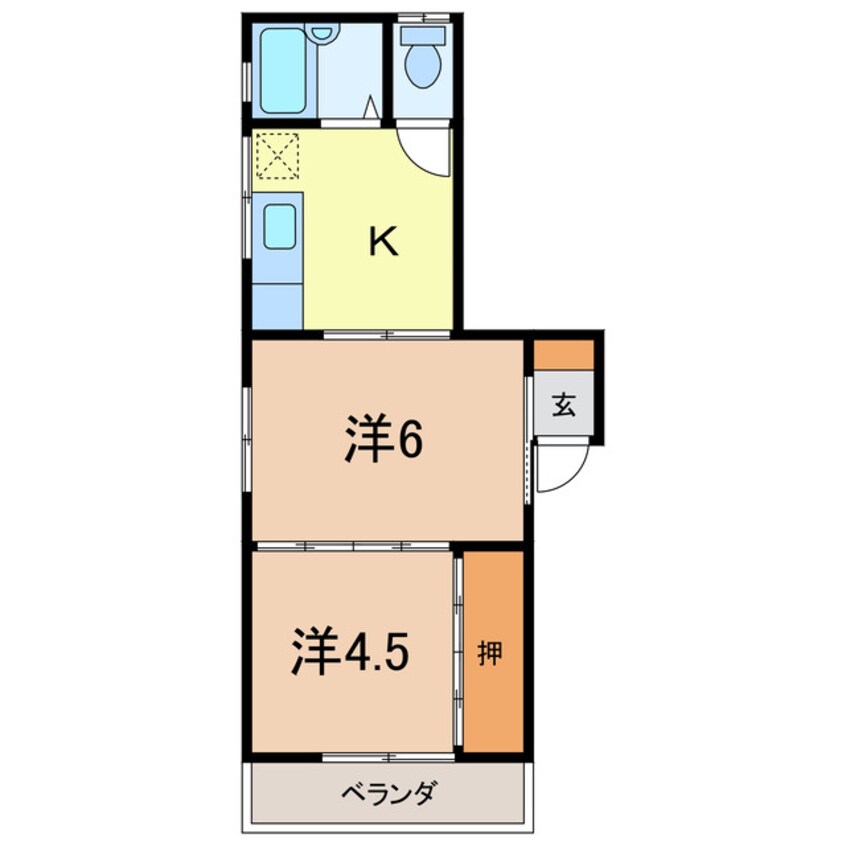 間取図 コーポやまき