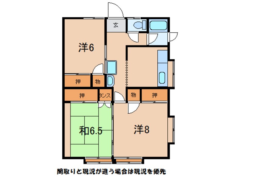 間取図 南谷地ハイツ A棟