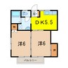 コーポちば 2DKの間取り