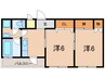 Prime City21 A棟 2Kの間取り