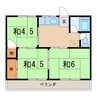 志田アパートＢ棟 3Kの間取り