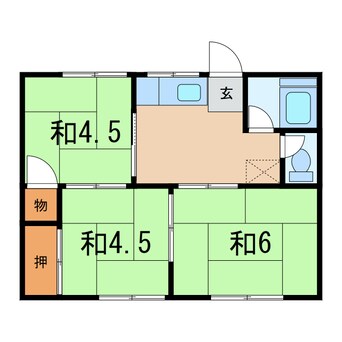 間取図 志田アパートＢ棟