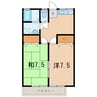 コーポタカハシ 2Kの間取り