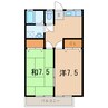 コーポタカハシ 2Kの間取り