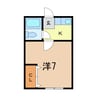 コーポハーモニー 1Kの間取り