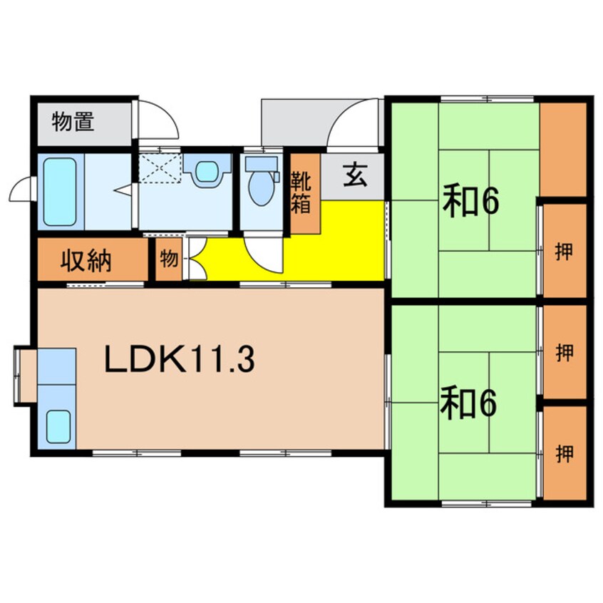 間取図 奥田住宅Ａ