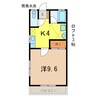 エクセレント ファム 1Kの間取り