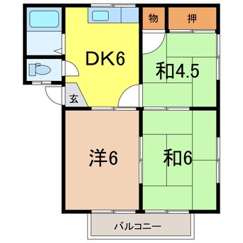 間取図 サンハイツ吉田（赤井）