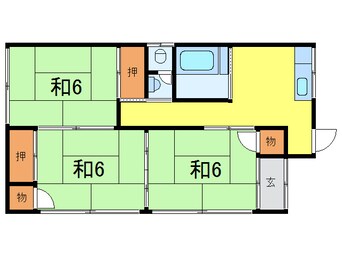 間取図 二番谷地貸家