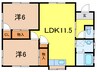 小野寺住宅 5-38 2LDKの間取り