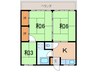 近江アパート南棟 3Kの間取り