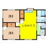 小野寺住宅 5-37 2LDKの間取り
