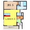 エバーハイツ吉田 1LDKの間取り
