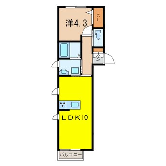 間取図 コーポアミコート南中里