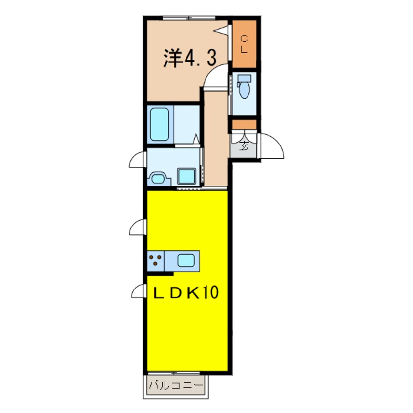 間取図 コーポアミコート南中里