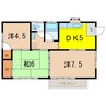エスぺランス木村 3DKの間取り