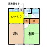 ハイツK＆M 2DKの間取り