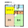 ハイツK＆M 2DKの間取り