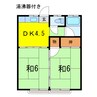 ハイツK＆M 2DKの間取り