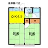 ハイツK＆M 2DKの間取り