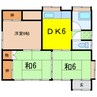 末広貸家(手前) 3DKの間取り