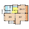 大街道南貸家 12-14 3DKの間取り