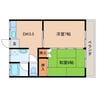 ラッキーコーポ 2DKの間取り
