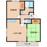 ウィルコート南鷹尾 2LDKの間取り
