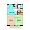 アメニティK 2DKの間取り