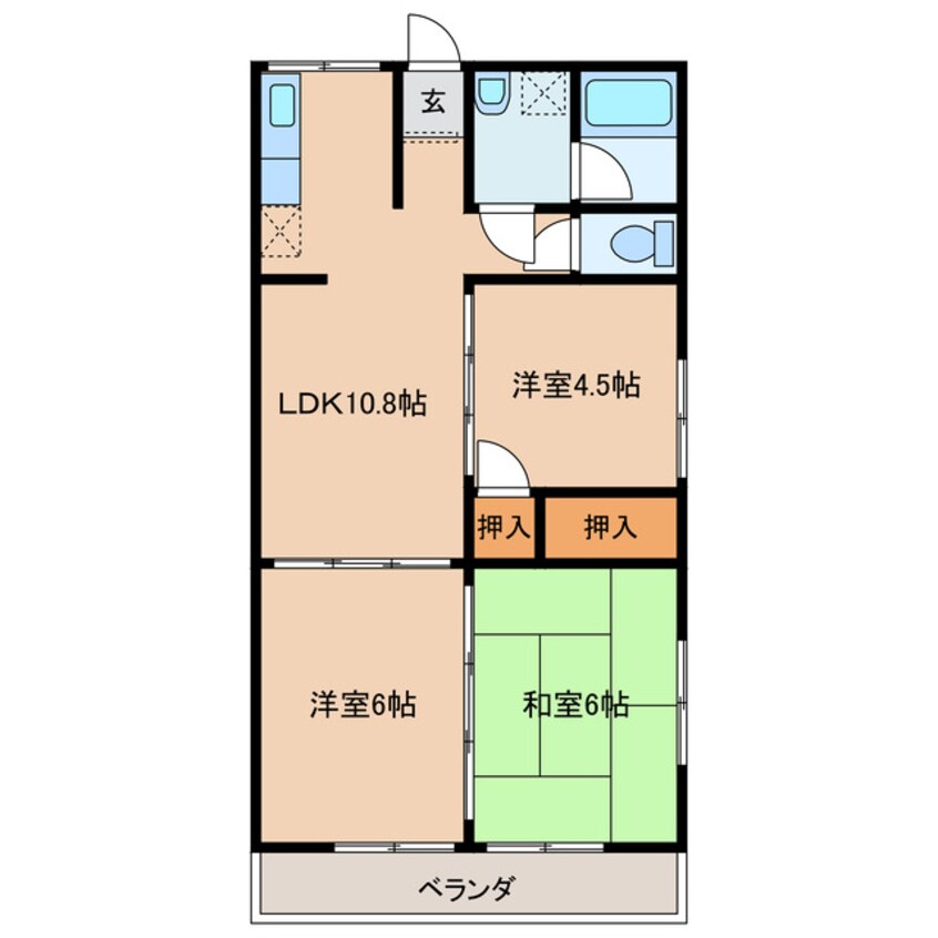 間取図 ロイヤルコーポⅢ