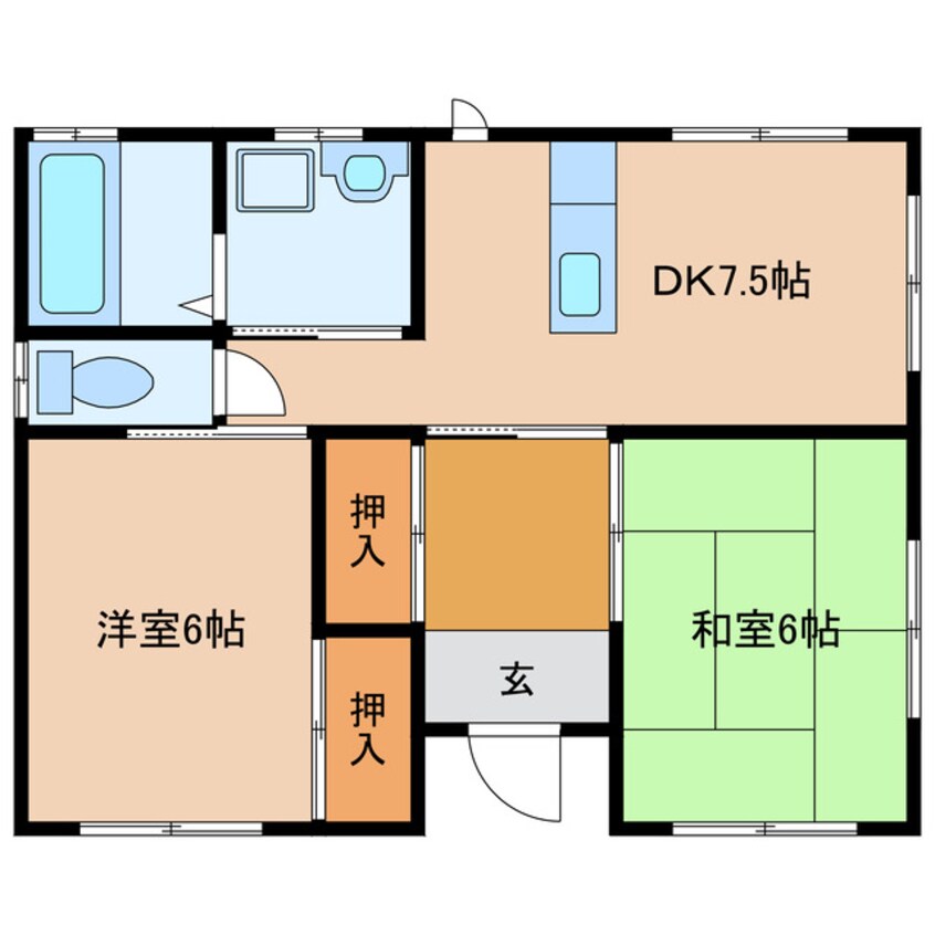 間取図 長瀬貸家