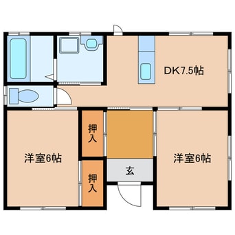 間取図 長瀬貸家