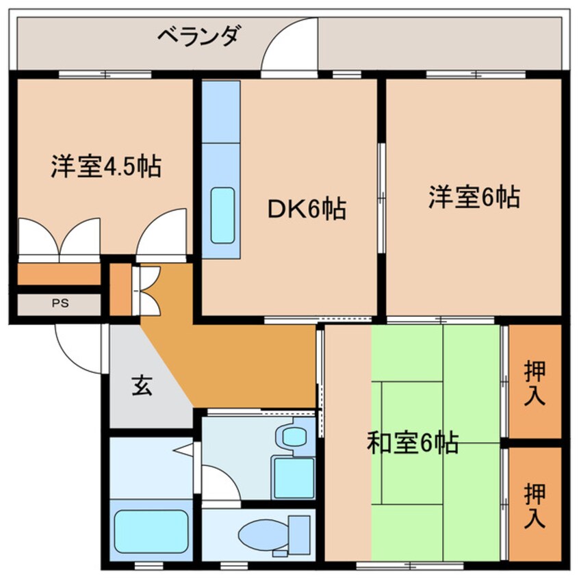 間取図 グリーンコーポ早水