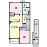 サンリット栄　Ａ・Ｂ 2LDKの間取り