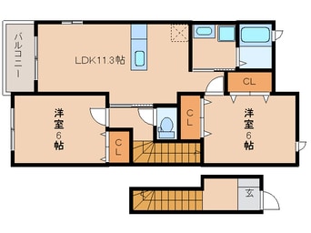 間取図 セレーノＡ・Ｂ