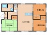 旭ヶ丘ナガタ 3LDKの間取り