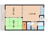 コーポラスみやまる 2LDKの間取り