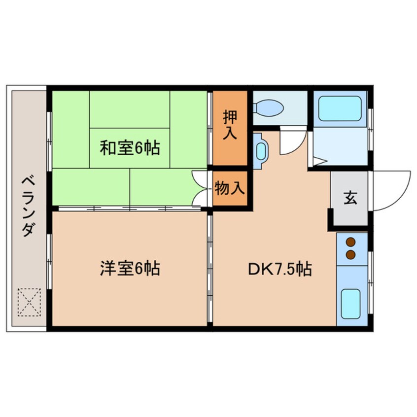 間取図 フレックスコーポ