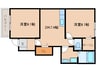 トライ　アクシスＢ 2DKの間取り